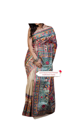 TUSSAR SILK PRINT SAREE